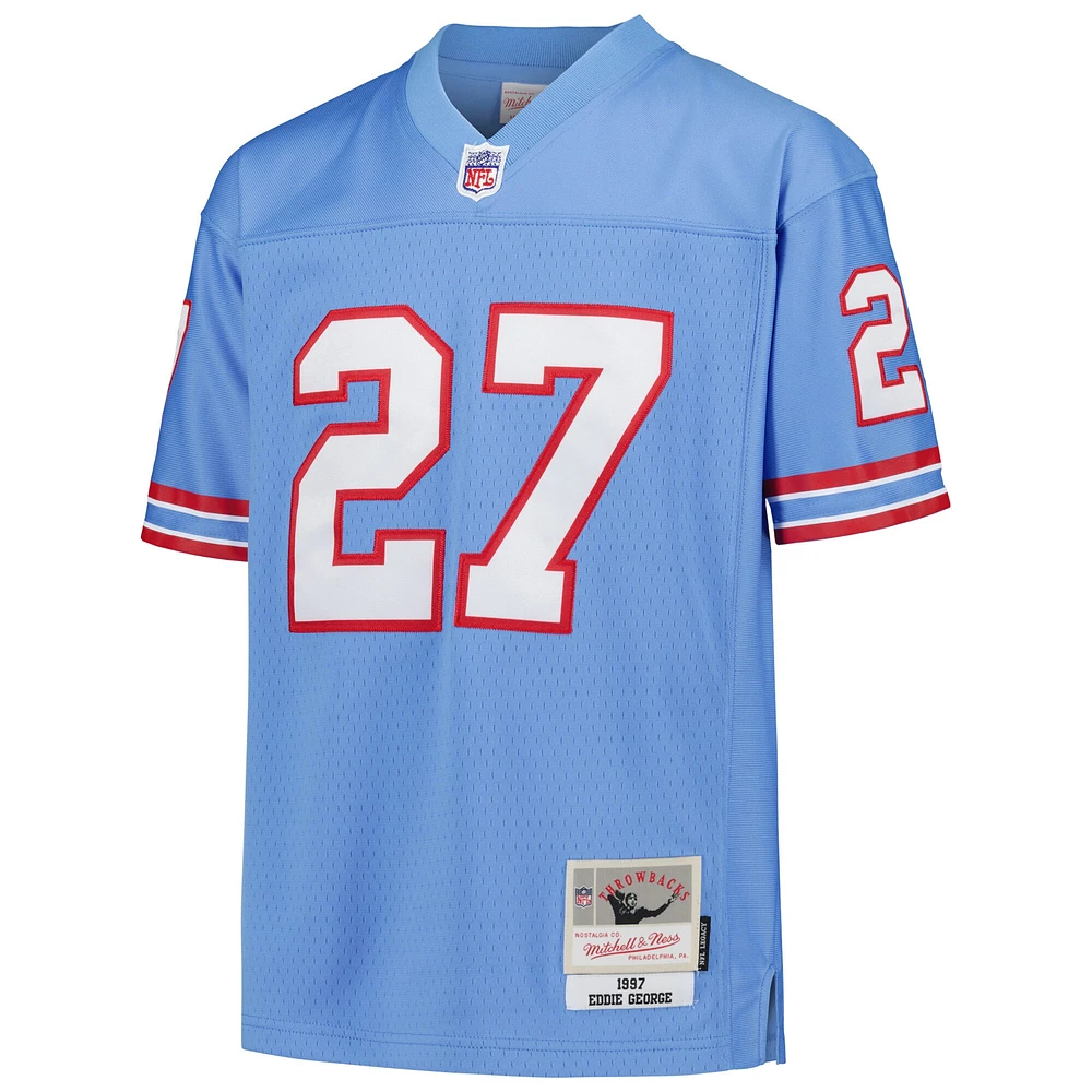 Maillot Mitchell & Ness Eddie George bleu clair des Houston Oilers 1997 pour joueur retraité