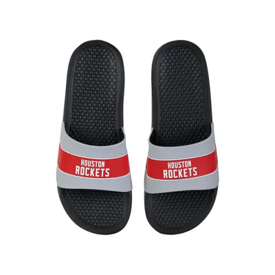 Houston Rockets FOCO Stripe Raised Slide Sandals