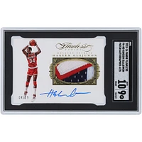 Hakeem Olajuwon Houston Rockets Autographed 2015-16 Panini Flawless 3 Color Relic #PA-HO #4/25 SGC Authenticated 9/10 Card