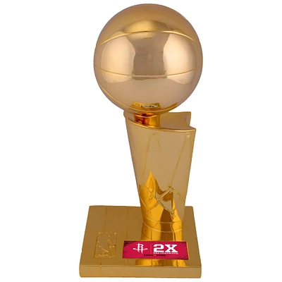 Houston Rockets 2-Time NBA Finals Champions Réplique 12" Trophée Larry O'Brien avec plaque sublimée -