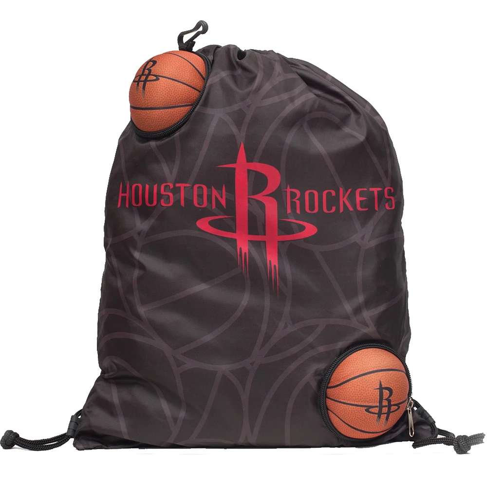 Sac à cordon de serrage pour ballon de basket des Houston Rockets