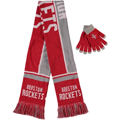 Ensemble gants et écharpe Houston Rockets Hol