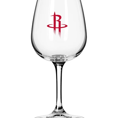 Verre à vin à pied avec logo des Houston Rockets de 12 oz