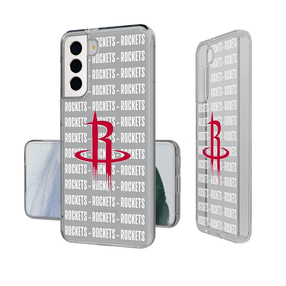 Houston Rockets Text Backdrop Design Galaxy Clear Case