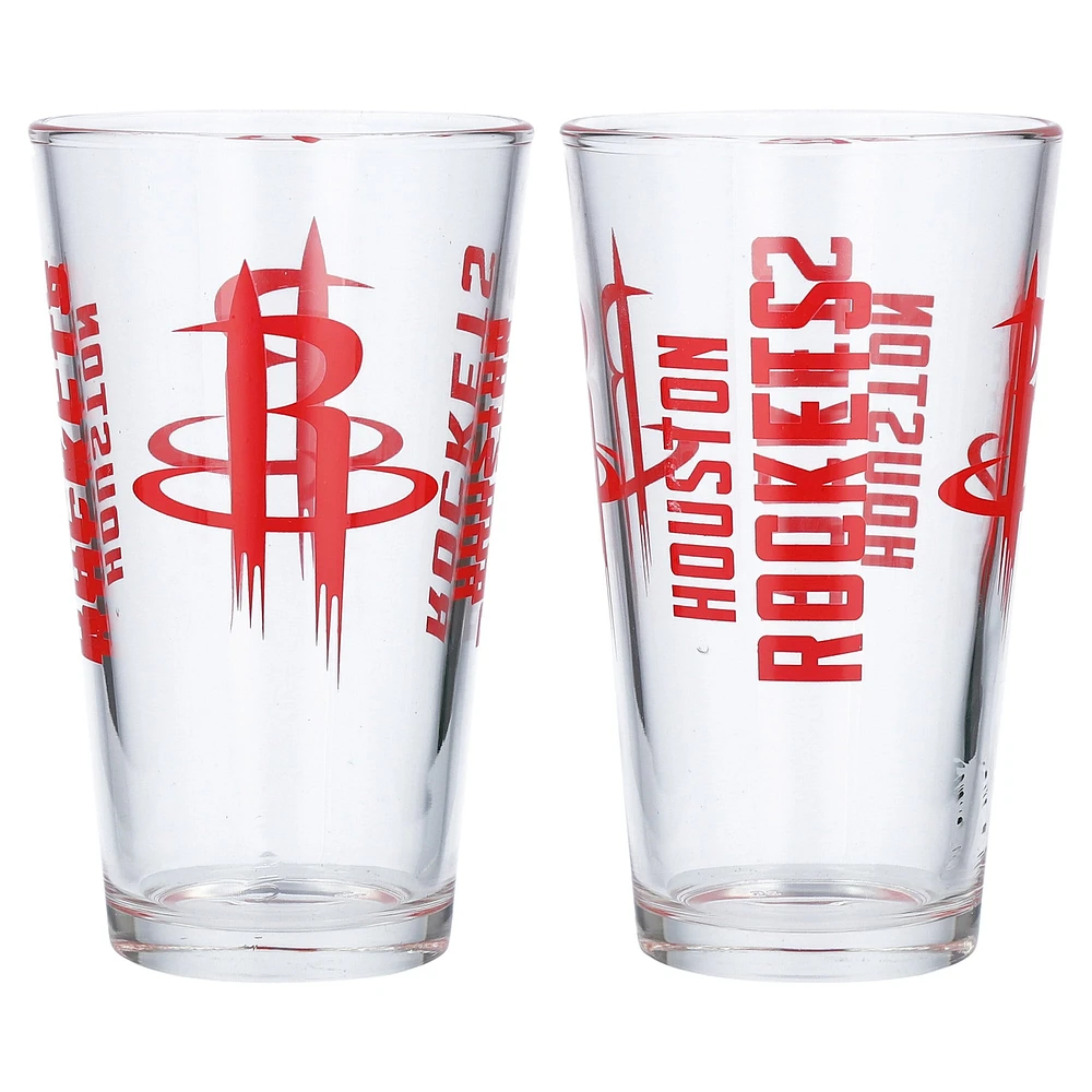 Houston Rockets Lot de deux 16 oz. Ensemble de verres à pinte