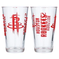 Houston Rockets Lot de deux 16 oz. Ensemble de verres à pinte