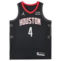 Maillot Jordan Brand Swingman 2021-22 autographié par Jalen Green Black Houston Rockets
