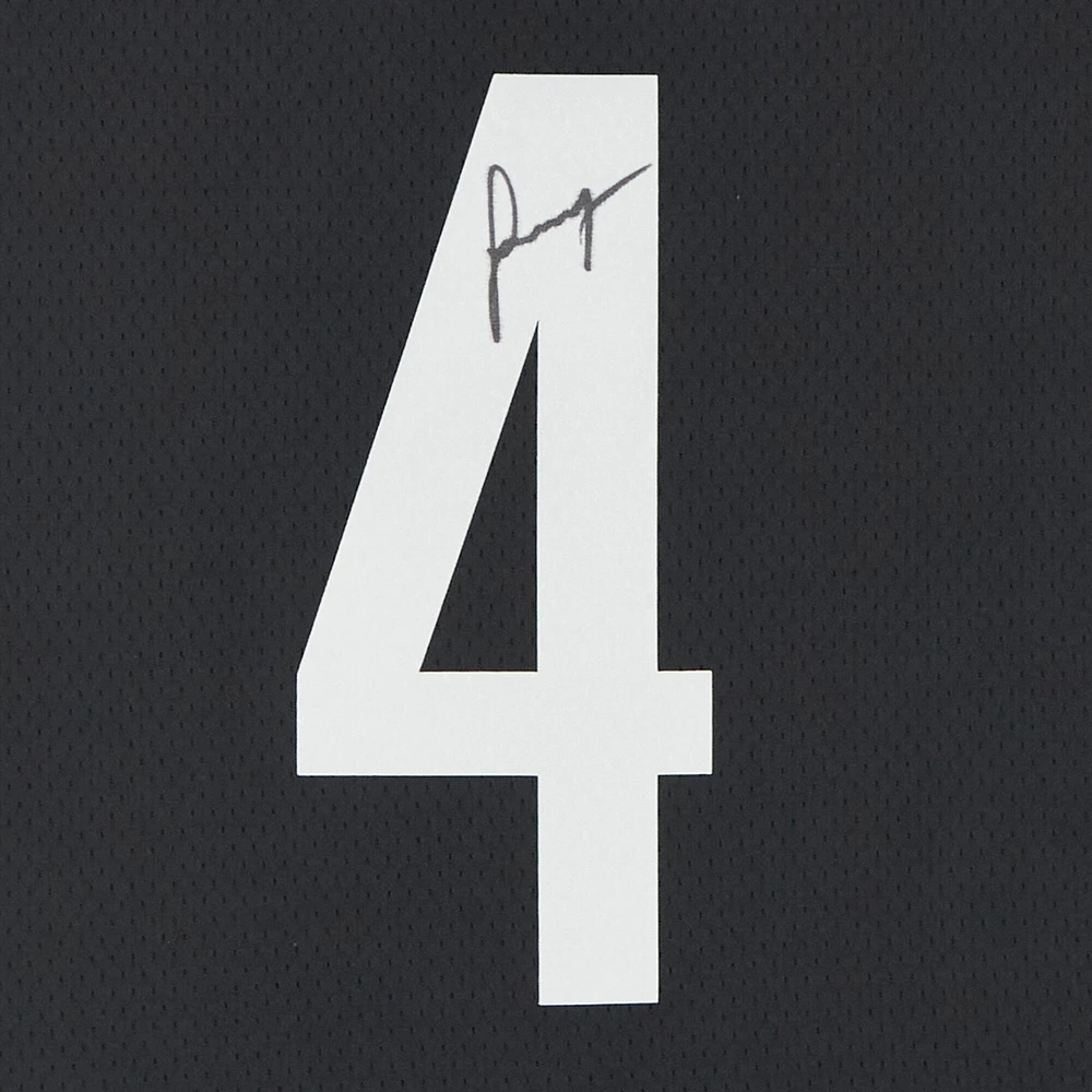 Maillot Jordan Brand Swingman 2021-22 autographié par Jalen Green Black Houston Rockets