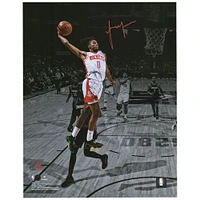 Photographie autographiée de 11"x 14" du maillot blanc de Jalen Green Houston Rockets