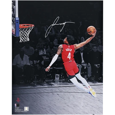 Photographie autographiée de 16" x 20" de Jalen Green, Houston Rockets, Spotlight Dunk