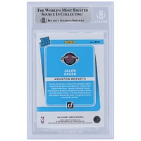 Jalen Green Houston Rockets Carte de recrue authentifiée 2021-22 Panini Donruss classée Rookie #209 Beckett Fanatics a été témoin d'une carte de recrue authentifiée avec l'inscription « Unicorn »