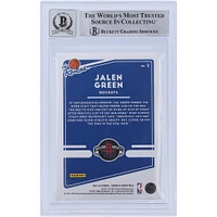 Carte de recrue Panini Donruss 2021-22 autographiée par Jalen Green Houston Rockets #2 Beckett Fanatics Witnessed Authenticated 10 Rookie