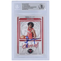 Carte de recrue authentifiée signée par Jalen Green Houston Rockets 2021-22 Panini Hoops Class of 2021 #14 Beckett Fanatics