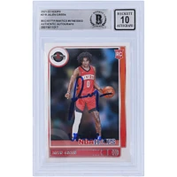 Jalen Green Houston Rockets Carte de recrue Panini NBA Hoops #218 Beckett 2021-22 autographiée par les fanatiques de Beckett avec l'inscription « Unicorn »