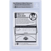 Carte de recrue authentifiée signée Jalen Green Houston Rockets Panini NBA Hoops #218 2021-22 par les fanatiques de Beckett
