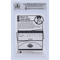 Jalen Green Houston Rockets Carte de recrue Panini NBA Hoops Purple Variation #218 Beckett 2021-22 autographiée par les fanatiques