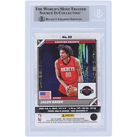 Autocollants Panini NBA 2021-22 autographiés par Jalen Green Houston Rockets #82 Beckett Fanatics Witnessed Authenticated Rookie Card