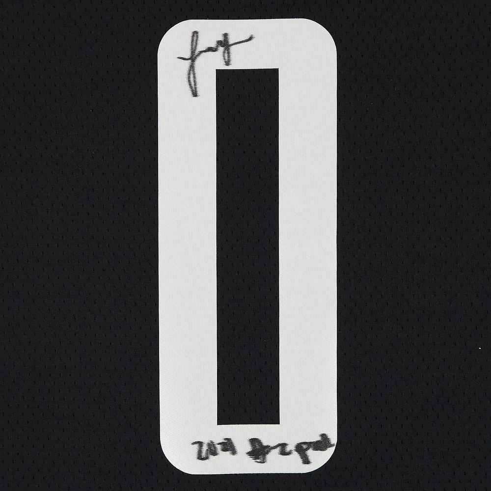 Maillot Swingman Jordan Black Statement Edition 2021 autographié par Jalen Green des Houston Rockets avec inscription « 2021 #2 Draft Pick »