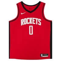 Maillot Swingman Nike Red Icon Edition 2021 autographié par Jalen Green des Houston Rockets avec inscription « 2021 #2 Pick »