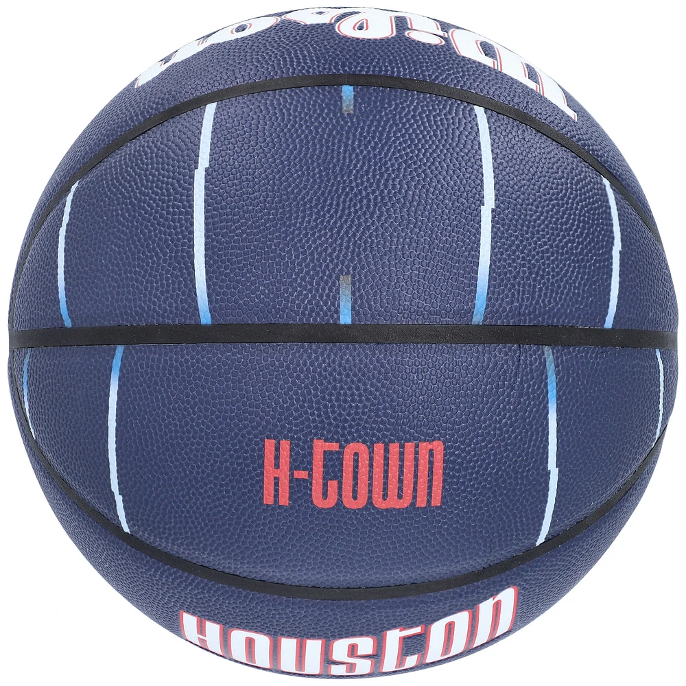 Ballon de basket-ball de collection autographié par Jalen Green Houston Rockets City Edition