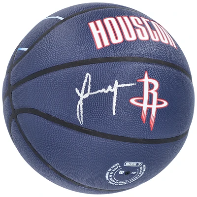 Ballon de basket-ball de collection autographié par Jalen Green Houston Rockets City Edition