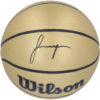 Ballon de basket Wilson doré autographié par Jalen Green des Houston Rockets