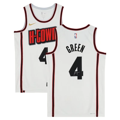 Jalen Green Houston Rockets Autographed Nike 2024-25 White City Edition Swingman Jersey 