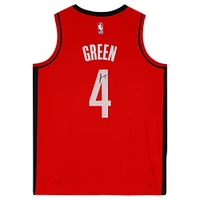 Maillot Nike Icon Swingman #4 rouge autographié par Jalen Green des Houston Rockets pour la saison 2022-23