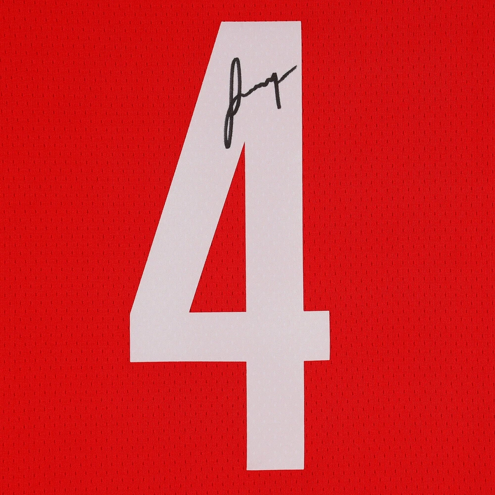 Maillot Nike Icon Swingman #4 rouge autographié par Jalen Green des Houston Rockets pour la saison 2022-23
