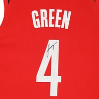 Maillot authentique Nike Icon Edition rouge autographié par Jalen Green Houston Rockets avec patch