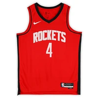 Maillot Swingman Nike Icon Edition rouge dédicacé par Jalen Green des Houston Rockets
