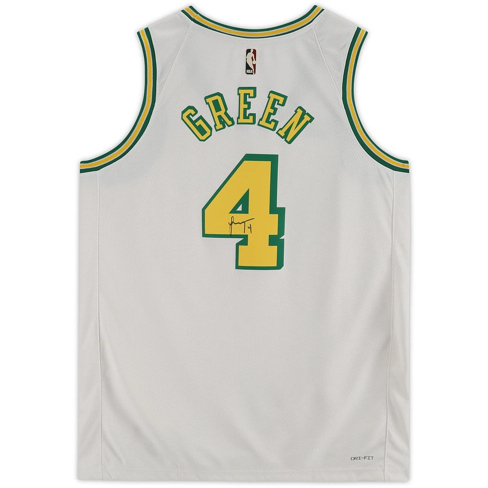 Maillot Nike Classic Edition Swingman blanc autographié par Jalen Green des Houston Rockets 2022-23