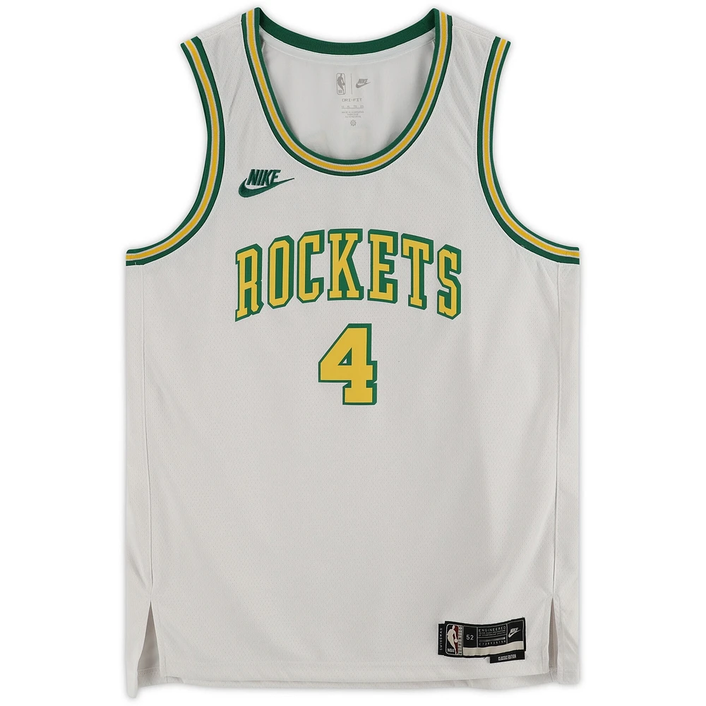 Maillot Nike Classic Edition Swingman blanc autographié par Jalen Green des Houston Rockets 2022-23