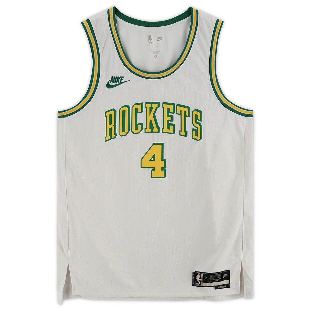Maillot Nike Classic Edition Swingman blanc autographié par Jalen Green des Houston Rockets 2022-23