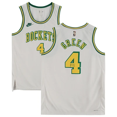 Maillot Nike Classic Edition Swingman blanc autographié par Jalen Green des Houston Rockets 2022-23