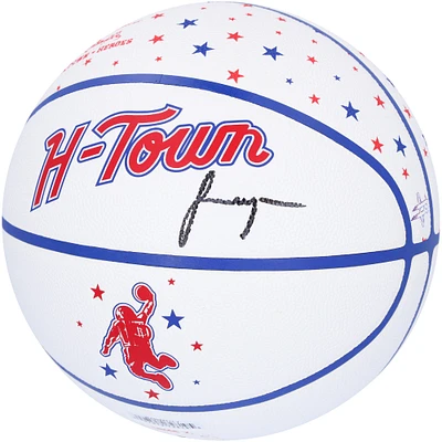 Ballon de basket-ball de collection Wilson City Edition 2023-24 autographié par Jalen Green Houston Rockets