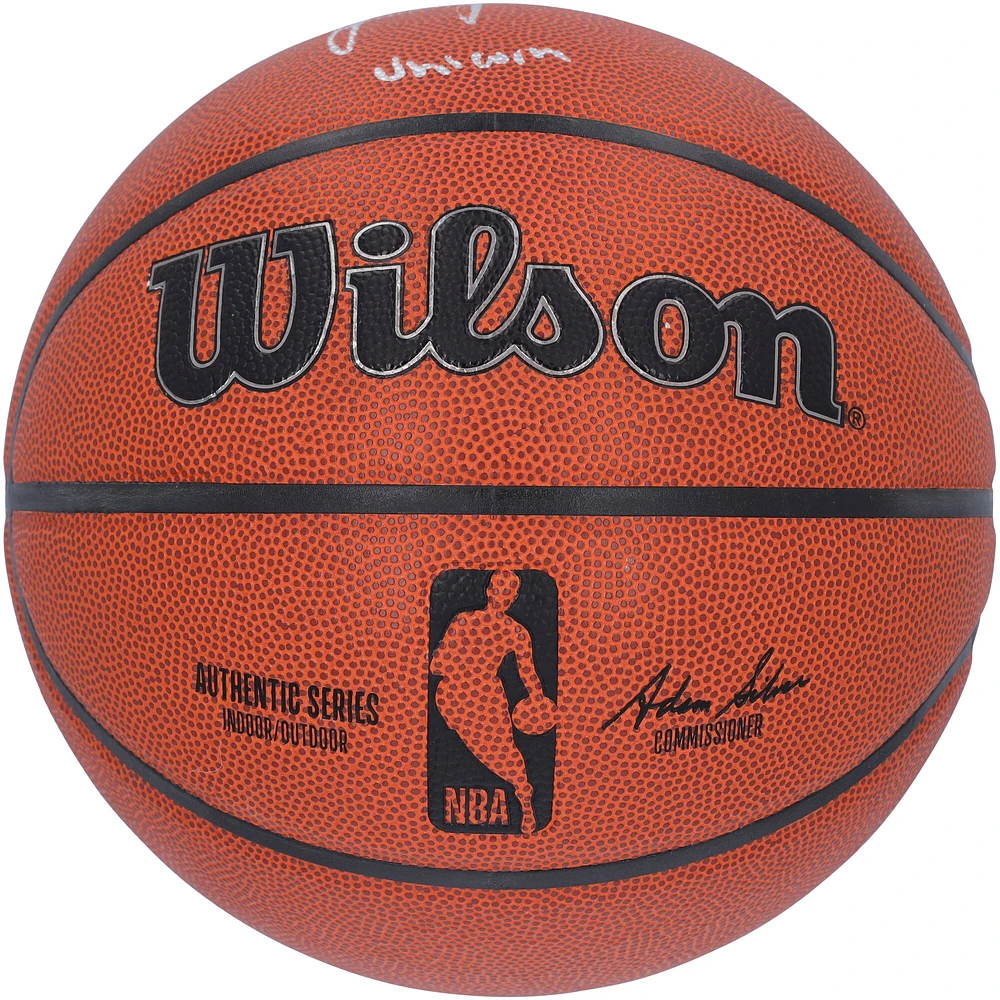 Ballon de basket-ball d'intérieur/extérieur Wilson Authentic Series autographié par Jalen Green des Houston Rockets avec inscription « Licorne »