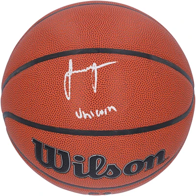 Ballon de basket-ball d'intérieur/extérieur Wilson Authentic Series autographié par Jalen Green des Houston Rockets avec inscription « Licorne »