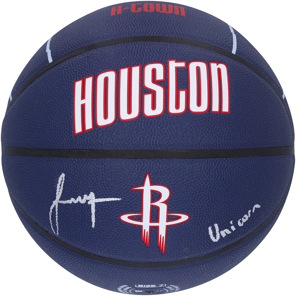 Jalen Green Houston Rockets Autographed Wilson City Collector Basketball with "Unicorn" Inscription