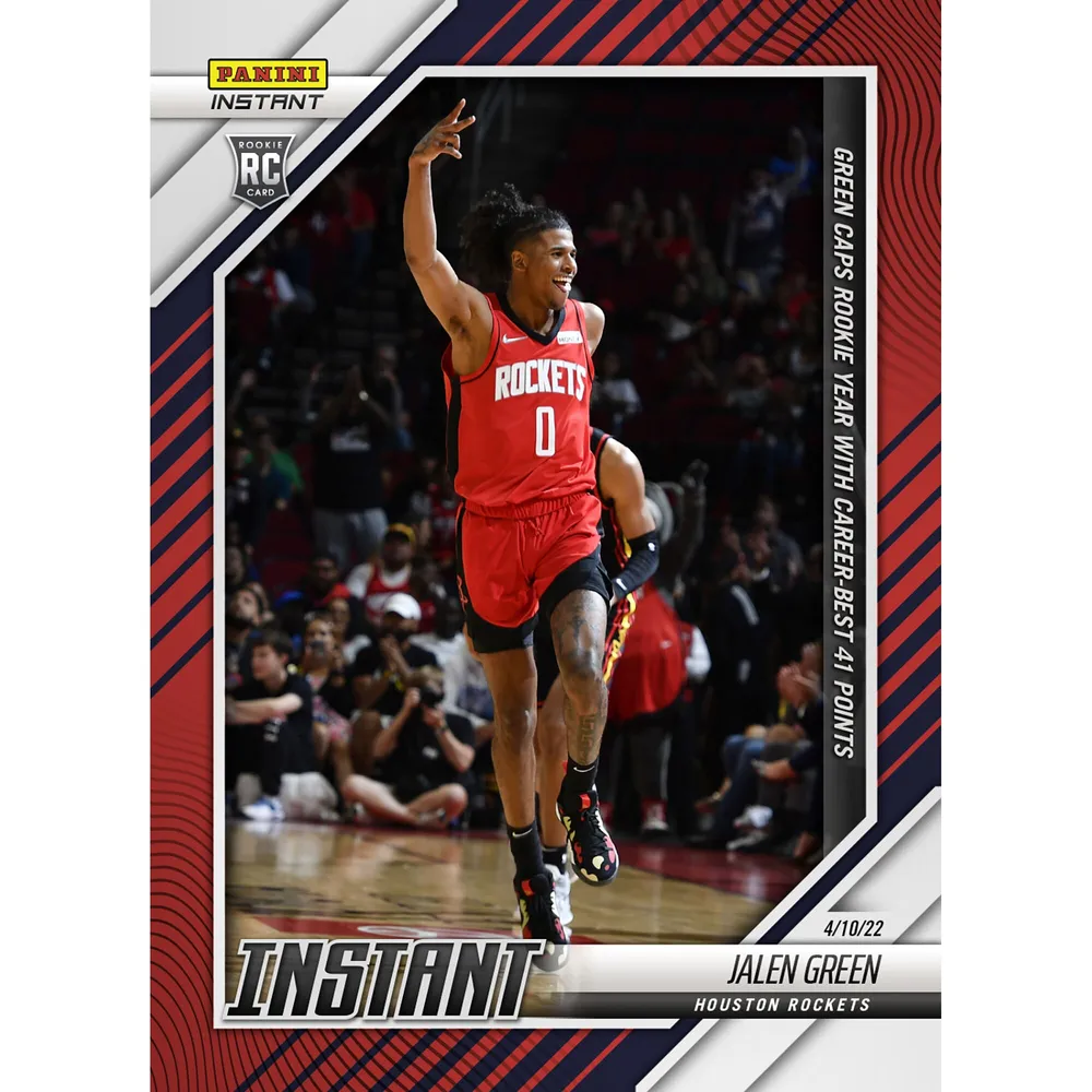 Lids Jalen Green Houston Rockets Fanatics Exclusive Parallel Panini Instant  Green Closes Rookie Season Out With A Season-Best 41 Points Single Rookie  Trading Card - Limited Edition of 99