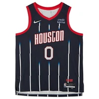 Maillot Nike Mixtape Swingman 2021-22 autographié par Jalen Green Navy des Houston Rockets avec inscription « 2021 #2 Pick »