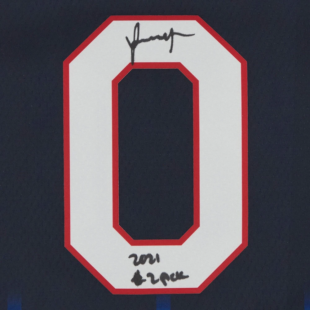 Maillot Nike Mixtape Swingman 2021-22 autographié par Jalen Green Navy des Houston Rockets avec inscription « 2021 #2 Pick »