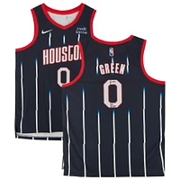 Maillot Nike Mixtape Swingman 2021-22 autographié par Jalen Green Navy des Houston Rockets avec inscription « 2021 #2 Pick »