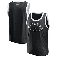 Débardeur en maille noire Fanatics pour homme des Houston Rockets