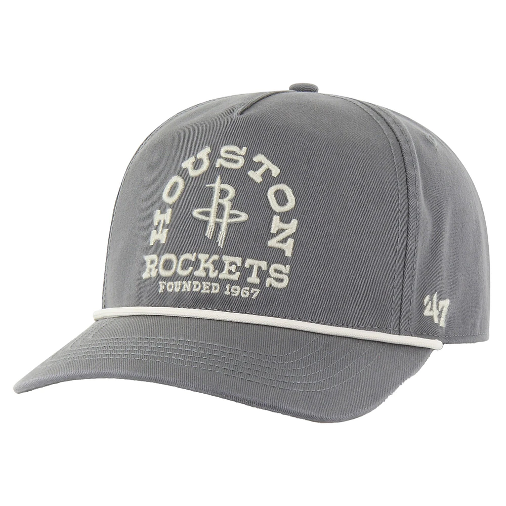Men's '47 Charcoal Houston Rockets Canyon Ranchero Hitch Adjustable Hat