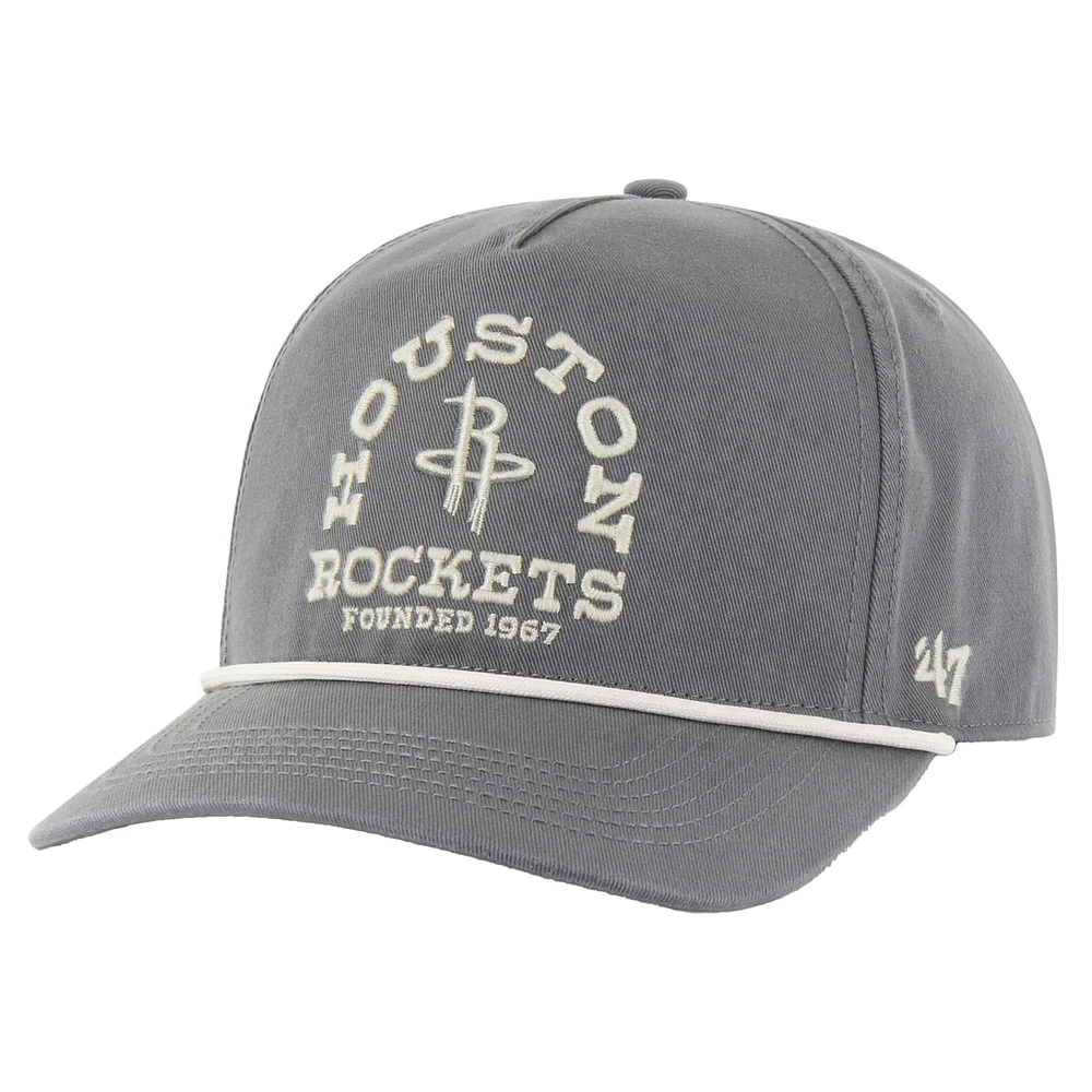 Men's '47 Charcoal Houston Rockets Canyon Ranchero Hitch Adjustable Hat