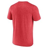 Men's Fanatics Heather Red Houston Rockets Iconic Overtime T-Shirt