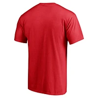 T-shirt Fanatics Heathered Charcoal/Red Houston Rockets pour hommes - Pack combiné