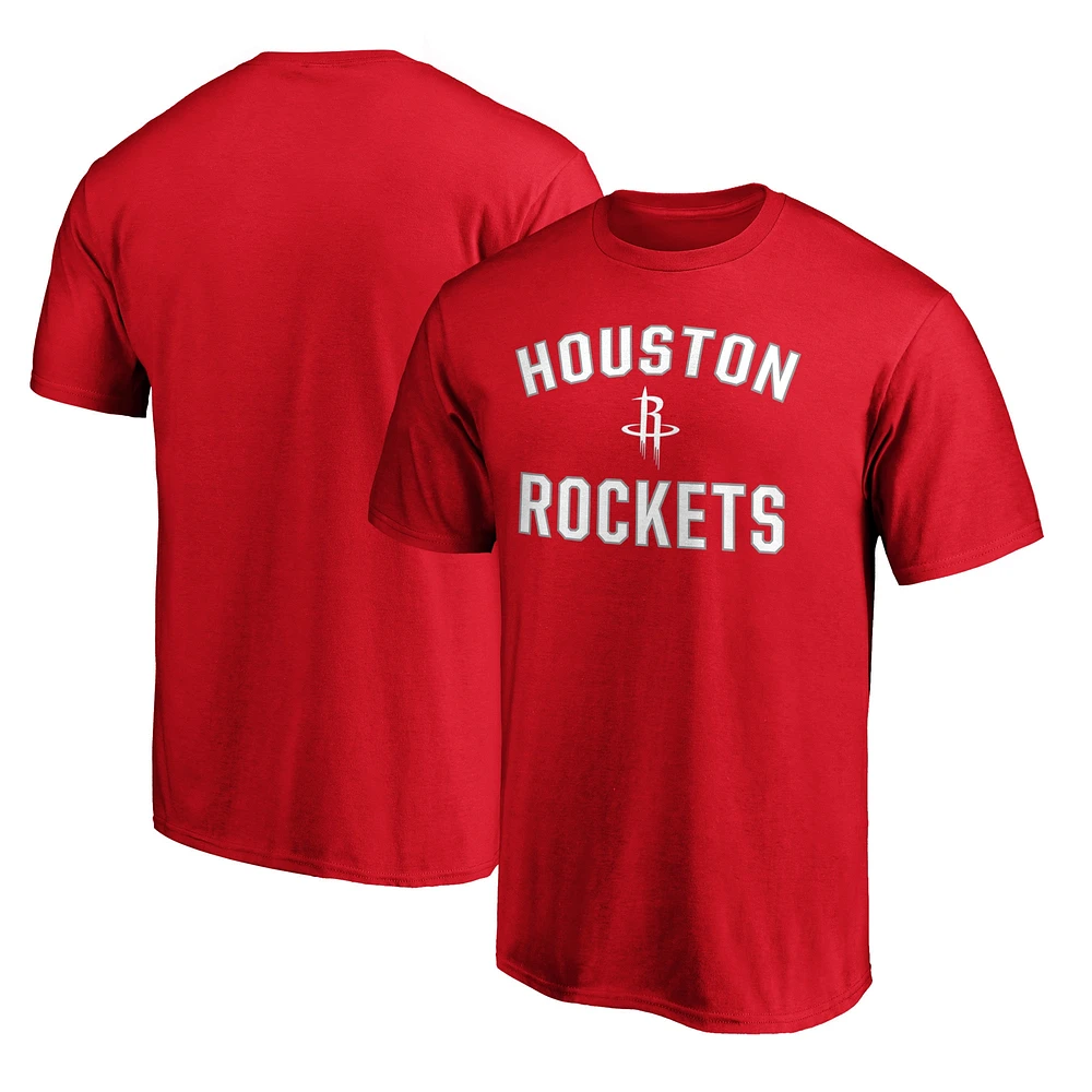 T-shirt rouge Fanatics pour homme avec arche de la victoire l'équipe Houston Rockets