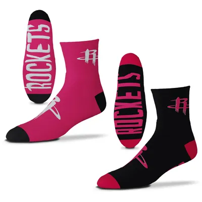 Houston Rockets For Bare Feet 2-Pack Team Quarter-Length Socks